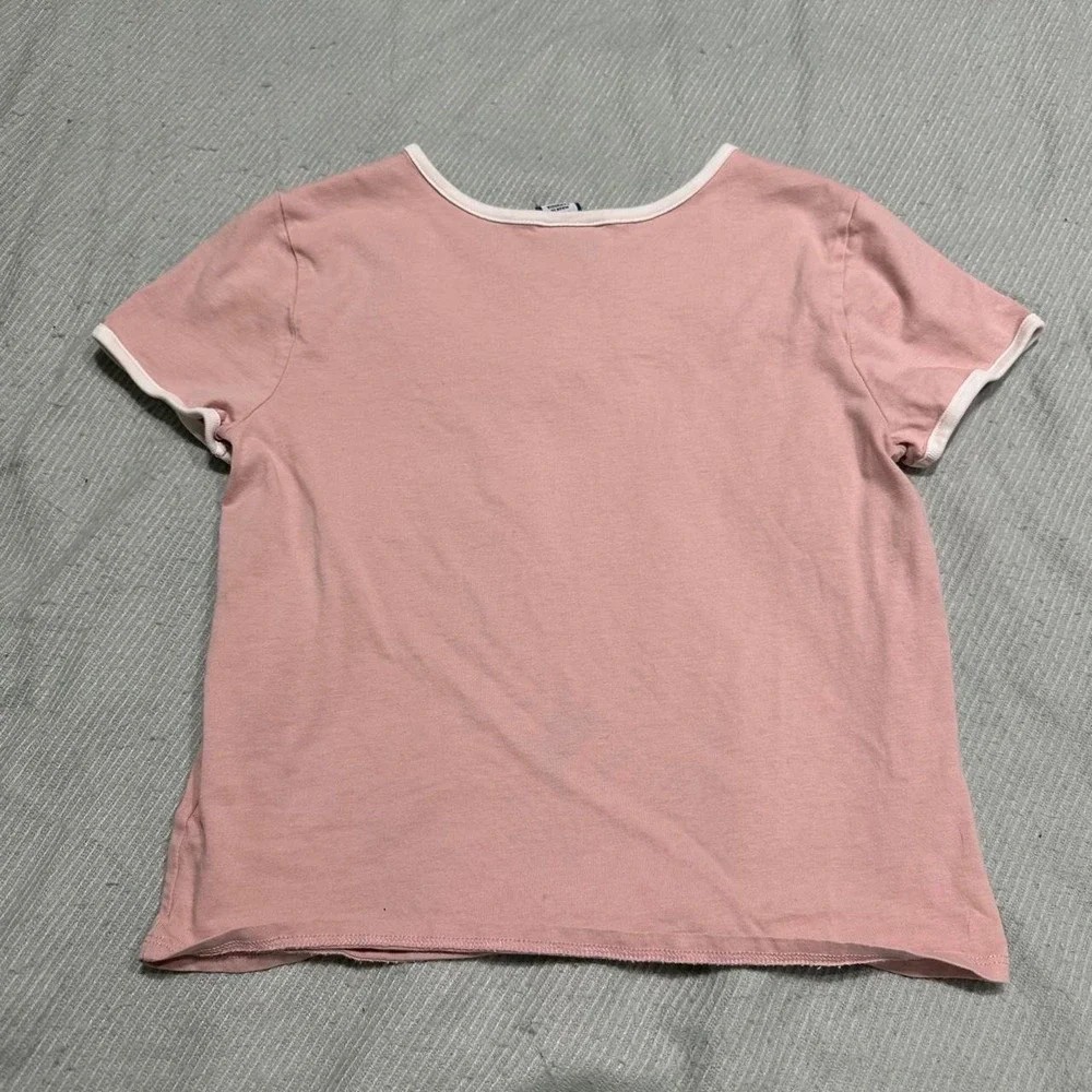 Old Navy Pink Graphic Baby Tee 
